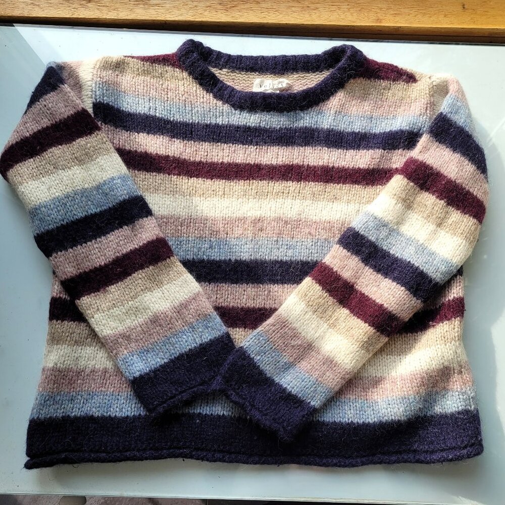 Velvet by Graham and Spencer Alpaca Blend Striped Sweater Size M